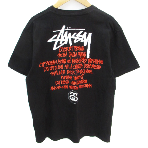 Stussy ロゴTシャツ stussy』 Tシャツ 90s 00s ビッグロゴ 紺タグ 黒 【L】