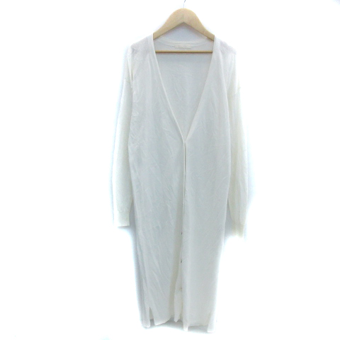 リリディア Lilidia カーディガン ロング丈 前開き 無地 F 白 ホワイト Ys30 レディース 171 ベクトルパーク