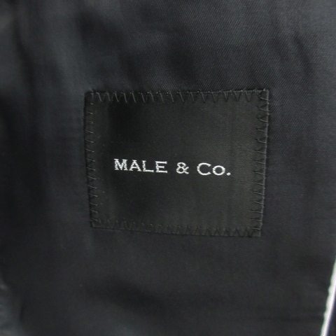 メイルアンドコー Male Co スーツ ジャケット テーラード ミドル丈 シングル ストライプ柄 総裏地 ウール Y4 ブラック 黒 Ym29 メンズ 171 ベクトルパーク