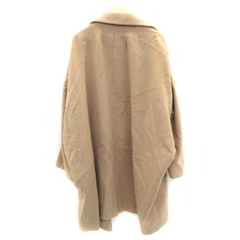 ザラ ベーシック Zara Basic コート チェスター ロング丈 前開き ウール混 オーバーサイズ S 茶色 ブラウン Ho3 メンズ 171 ベクトルパーク