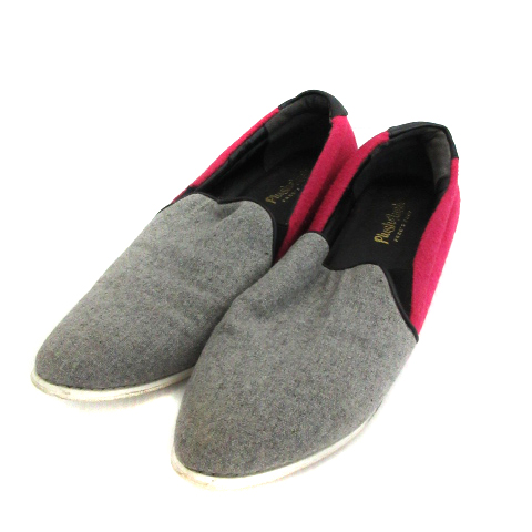 プラッシュ ラッシュ Plush Lush シューズ スリッポン フラット ポインテッドトゥ L バイカラー ピンク グレー Sm32 レディース 171 ベクトルパーク