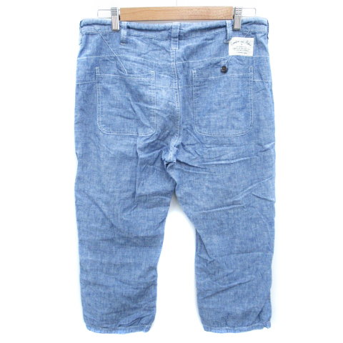 チャオパニック ティピー Ciaopanic Typy パンツ シャンブレー デニム テーパード 七分丈 リネン L 青 ブルー Ff11 レディース 171 ベクトルパーク