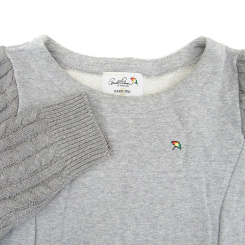 アーノルドパーマー Arnold Palmer Classic Style ワンピース ラウンドネック ミニ丈 長袖 ニット 切替 ロゴ刺繍 2 グレー Ho34 レディース 171 ベクトルパーク アーノルドパーマー Arnold Palmer Classic Style ワンピース ラウンドネック ミニ丈 長袖 ニット 切替 ロゴ刺繍 2 グレー Ho34 レディース 171 ベクトルパーク