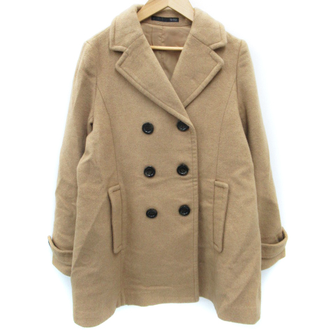 ヘザー Heather Pコート ピーコート ミドル丈 ダブルボタン ウール混 1 茶 ブラウン Ff6 レディース 171 ベクトルパーク