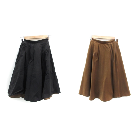 ロッソ Rosso アーバンリサーチ スカート フレア ミモレ丈 リバーシブル ブラック 黒 ブラウン 茶 Ym6 レディース 171 ベクトルパーク