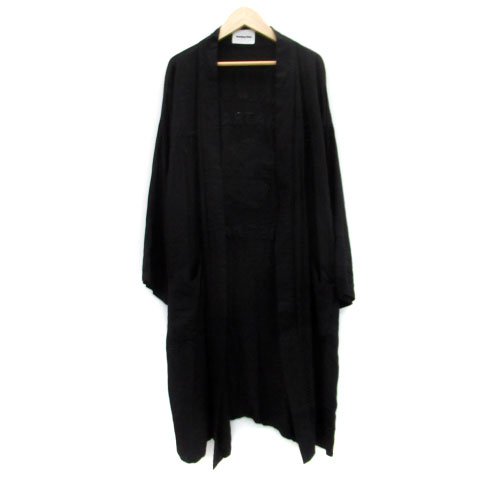 モンキータイム Monkey Time アローズ カーディガン カットソー ロング丈 前開き 無地 刺繍 M ブラック 黒 Ms17 メンズ 171 ベクトルパーク