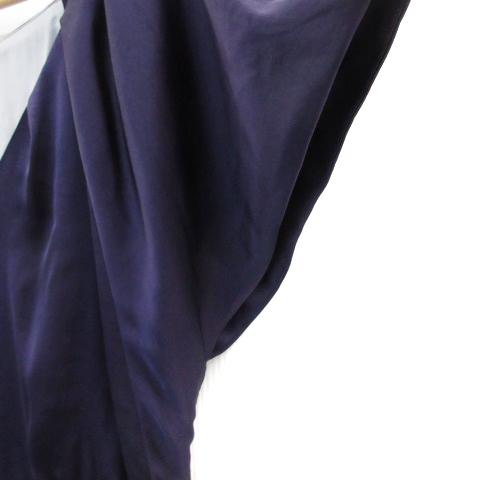 チェスティ Chesty ワンピース ミニ丈 半袖 Vネック フリンジ風 1 パープル 紫 Ym35 レディース 171 ベクトルパーク