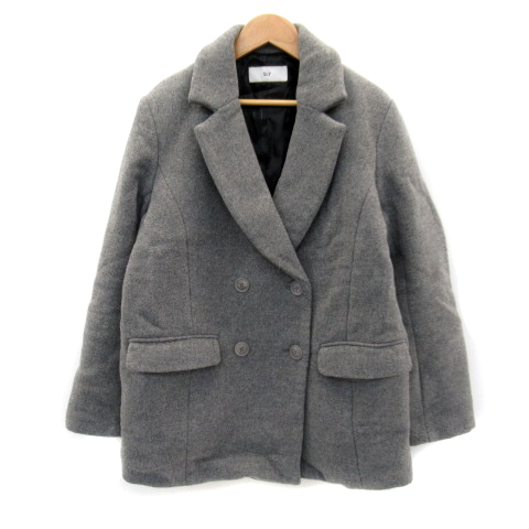 スライ Sly Pコート ピーコート ショート丈 無地 ウール 1 グレー Sy5 レディース 171 ベクトルパーク