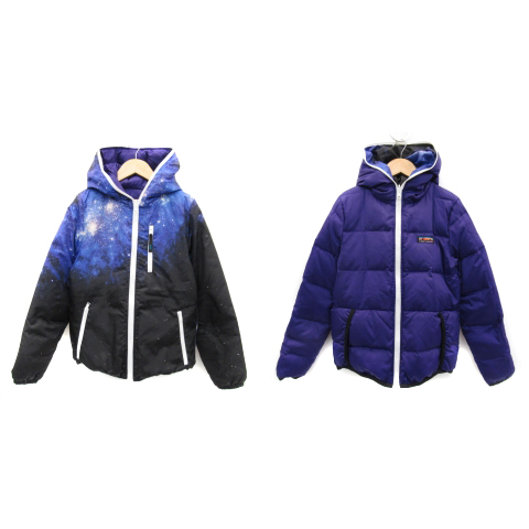 エックスガール X Girl ジャケット ダウン ミドル丈 フード付き リバーシブル 総柄 1 マルチカラー パープル Yk5 レディース 171 ベクトルパーク エックスガール X Girl ジャケット ダウン ミドル丈 フード付き リバーシブル 総柄 1 マルチカラー パープル Yk5 レディース 171 ベクトルパーク