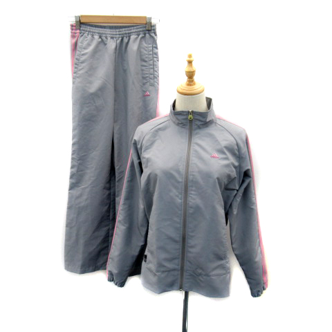 アディダス Adidas セットアップ 上下 ジャージ ジャケット ミドル丈 スタンドカラー パンツ ストレート ロング丈 無地 ライン 上m 下s グレー ピンク Sy3 レディース 171 ベクトルパーク アディダス Adidas セットアップ 上下 ジャージ ジャケット ミドル丈 スタンドカラー パンツ ストレート ロング丈 無地 ライン 上m 下s グレー ピンク Sy3 レディース 171 ベクトルパーク