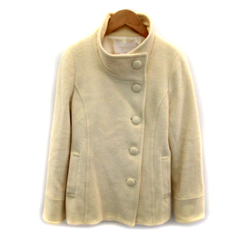 プロポーション ボディドレッシング Proportion Body Dressing Pコート ピーコート ショート丈 スタンドカラー 無地 ウール アンゴラ混 3 アイボリー Sy4 レディース 171 ベクトルパーク