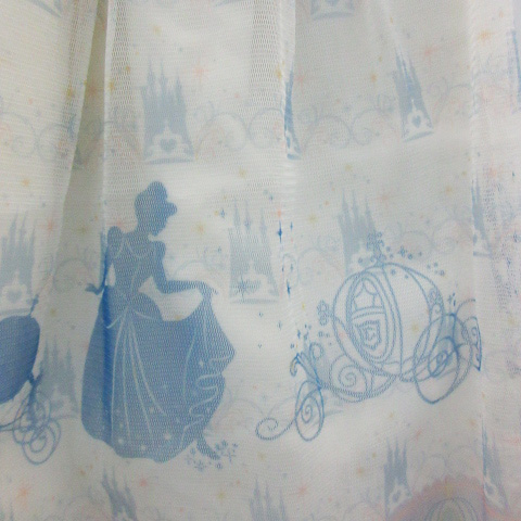 シークレットハニー Secret Honey ディズニー Disney スカート フレア チュール ひざ丈 レース シンデレラ 総柄 2 マルチカラー 白 ホワイト 青 ブルー Sm39 レディース 171 ベクトルパーク