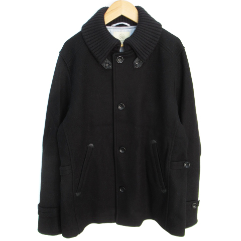 B Y ユナイテッドアローズ Beauty Youth ビューティー ユース コート ショート丈 ステンカラー ボタンダウン ウール シングルボタン Xl 黒 ブラック Ff2 メンズ 171 ベクトルパーク