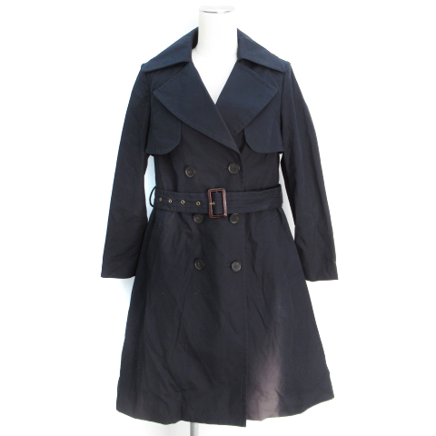アナトリエ Anatelier コート トレンチ スプリング ロング丈 ライナー付き ベルト付き 34 紺 ネイビー Ff1 レディース 171 ベクトルパーク