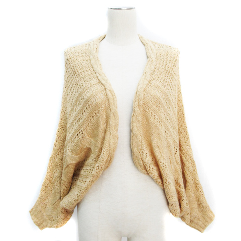 ファビュラス アンジェラ Fabulous Angela カーディガン ニット ミドル丈 ドルマンスリーブ 前開き M ベージュ Ff3 レディース 171 ベクトルパーク