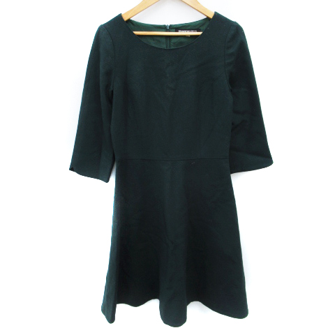 ストロベリーフィールズ Strawberry Fields ワンピース フレア ひざ丈 七分袖 ラウンドネック ウール 切替 無地 1 緑 グリーン Ff8 レディース 171 ベクトルパーク ストロベリーフィールズ Strawberry Fields ワンピース フレア ひざ丈 七分袖 ラウンドネック ウール 切替 無地 1 緑 グリーン Ff8 レディース 171 ベクトルパーク