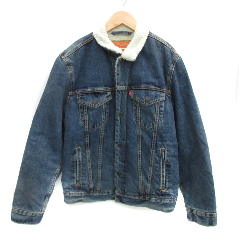 リーバイス Levi S Levi Strauss Co ジャケット Gジャン ジージャン デニム ミドル丈 ウォッシュ加工 裏ボア M 青 ブルー Ys4 メンズ 171 ベクトルパーク
