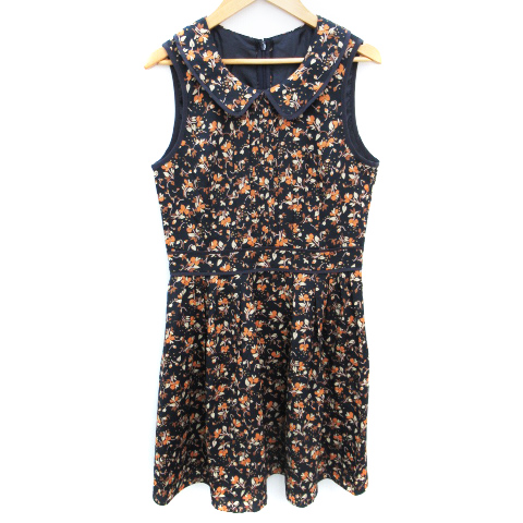 レッセパッセ Laisse Passe ワンピース シャツ フレア ひざ丈 ノースリーブ ラウンドカラー 切替 花柄 総柄 マルチカラー 36 紺 オレンジ ネイビー Ff28 レディース 171 ベクトルパーク レッセパッセ Laisse Passe ワンピース シャツ フレア ひざ丈 ノースリーブ ラウンドカラー 切替 花柄 総柄 マルチカラー 36 紺 オレンジ ネイビー Ff28 レディース 171 ベクトルパーク