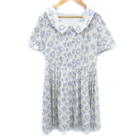 レッセパッセ Laisse Passe ワンピース シャツ フレア ひざ丈 半袖 ラウンドカラー 切替 透け感 花柄 マルチカラー 36 水色 アイボリー ライトブルー Ff24 レディース 171 ベクトルパーク レッセパッセ Laisse Passe ワンピース シャツ フレア ひざ丈 半袖 ラウンドカラー 切替 透け感 花柄 マルチカラー 36 水色 アイボリー ライトブルー Ff24 レディース 171 ベクトルパーク