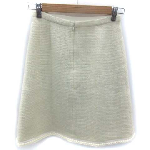 ドゥーズィエムクラス Deuxieme Classe スカート フレア ミニ丈 ウール 36 オフホワイト 白 Ym39 レディース 171 ベクトルパーク