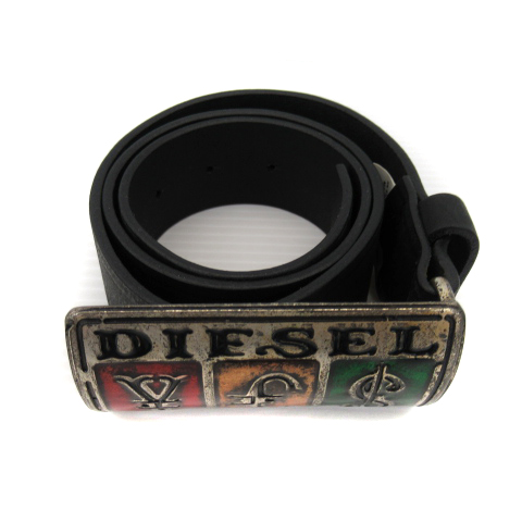 ディーゼル Diesel ベルト バックル 革ベルト 本革 レザー 黒ブラック Yk43 メンズ 171 ベクトルパーク