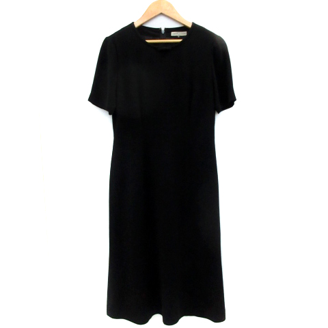 Hiromi Yoshida ヒロミ ヨシダ ワンピース フォーマル ロング丈 半袖 ラウンドネック リボン 7 黒 ブラック Sm42 レディース 171 ベクトルパーク