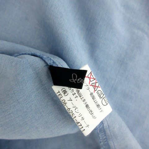 ロッソ Rosso アーバンリサーチ ワンピース ひざ丈 半袖 ラウンドネック シャンブレー フレアスリーブ F ライトブルー 水色 Sm22 レディース 171 ベクトルパーク