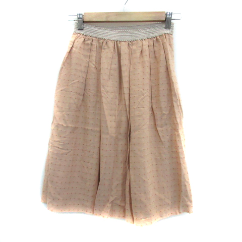 ナチュラルビューティー Natural Beauty Purpose スカート フレア ギャザー ひざ丈 総柄 38 ピンク シルバー Ys10 レディース 171 ベクトルパーク