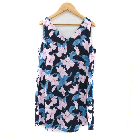 リエンダ Rienda ワンピース ミニ丈 ノースリーブ Vネック 花柄 S マルチカラー Yk38 レディース 171 ベクトルパーク