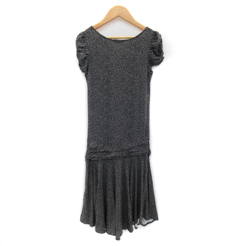 シネカノン Sinequanone ワンピース ロング丈 半袖 Vネック ドット柄 黒 ブラック Yk33 レディース 171 ベクトルパーク