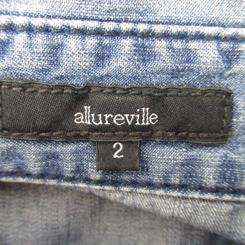 アルアバイル Allureville ワンピース ひざ丈 長袖 デニム 無地 2 ブルー Yk44 レディース 171 ベクトルパーク