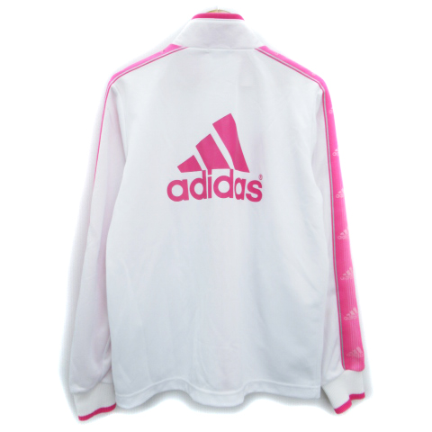 adidas CLIMLITE ピンク・ホワイト ジャケット　L アディダス adidas スポーツウェア ジャージ ジャケット