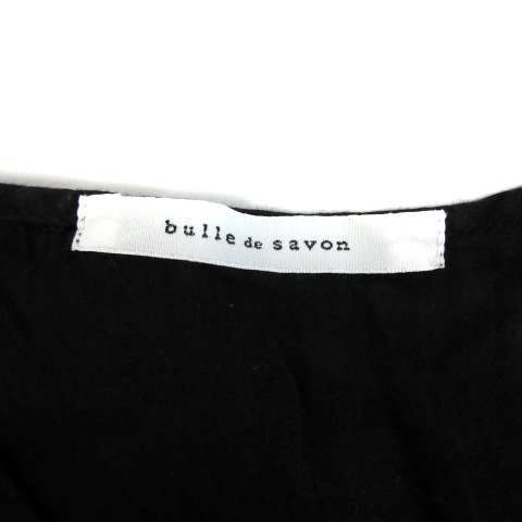 ビュルデサボン Bulle De Savon ワンピース ミニ丈 ノースリーブ ラウンドネック 透け感 F 黒 ブラック Sm レディース 171 ベクトルパーク