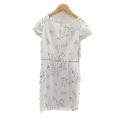 未使用品 アプワイザーリッシェ Apuweiser Riche ワンピース ラウンドネック 半袖 ひざ丈 花柄 2 マルチカラー オフホワイト Ho25 レディース 171 ベクトルパーク