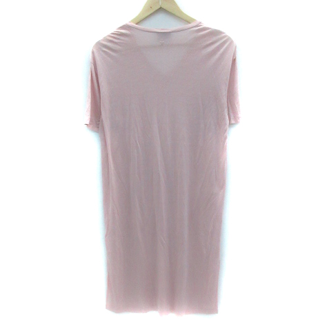 コンバース Converse ワンピース ミモレ丈 半袖 Vネック 無地 スリット 薄手 ピンク Sm21 レディース 171 ベクトルパーク