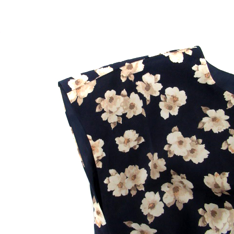 ビス Vis ワンピース ラウンドネック ノースリーブ ひざ丈 花柄 M 紺 ネイビー ベージュ Ho45 レディース 171 ベクトルパーク ビス Vis ワンピース ラウンドネック ノースリーブ ひざ丈 花柄 M 紺 ネイビー ベージュ Ho45 レディース 171 ベクトルパーク