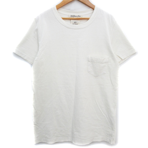 レミレリーフ Remi Relief Tシャツ カットソー 半袖 Uネック 透け感 無地 M 白 ホワイト Ff31 メンズ 171 ベクトルパーク