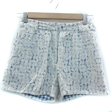 ダズリン Dazzlin ショートパンツ 短パン レース S オフホワイト 白 ブルー Ym16 レディース 171 ベクトルパーク