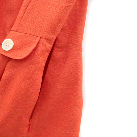 ストロベリーフィールズ Strawberry Fields ワンピース 半袖 ひざ丈 ラウンドネック バックボタン オレンジ Ms39 レディース 171 ベクトルパーク