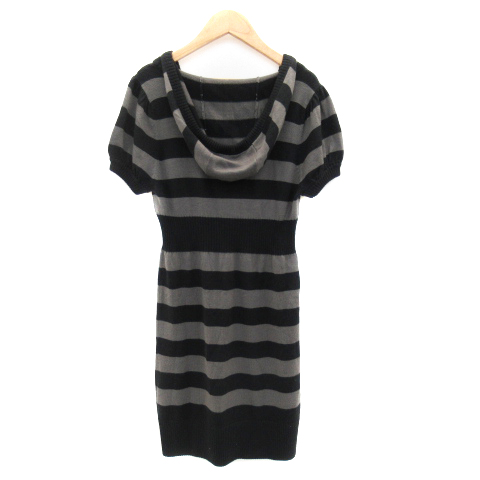 メゾピアノ Mezzo Piano パーカーワンピース ミニ丈 半袖 Vネック ボーダー柄 ウール混 160 黒 ブラック Yk26 女の子 キッズ 171 ベクトルパーク メゾピアノ Mezzo Piano パーカーワンピース ミニ丈 半袖 Vネック ボーダー柄 ウール混 160 黒 ブラック Yk26 女の子 キッズ 171 ベクトルパーク