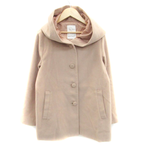 イーハイフンワールドギャラリー E Hyphen World Gallery コート ショート丈 フード付き F ピンクベージュ Ho6 レディース 171 ベクトルパーク