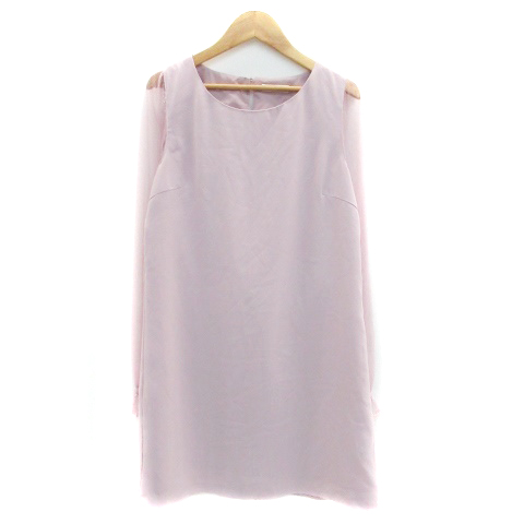 ミーア Miia ワンピース ラウンドネック 長袖 シースルー チュールレース F ピンク Ho51 レディース 171 ベクトルパーク