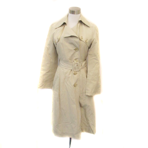 ボッシュ Bosch トレンチコート スプリングコート ロング丈 ライナー付き ベルト付き 38 ライトグレー Ho21 レディース 171 ベクトルパーク