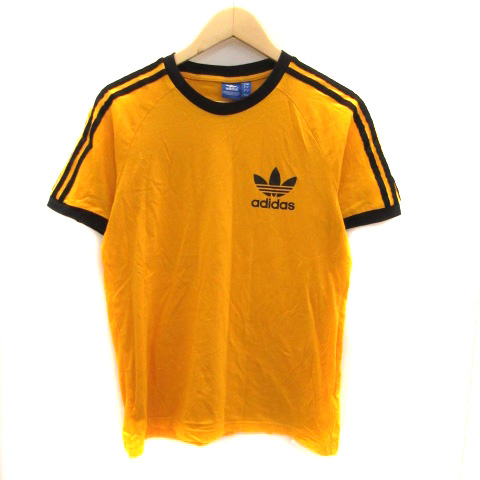 アディダスオリジナルス Adidas Originals Tシャツ カットソー ラウンドネック 半袖 プリント ライン 0 黄色 イエロー 黒 ブラック Ho28 メンズ 171 ベクトルパーク アディダスオリジナルス Adidas Originals Tシャツ カットソー ラウンドネック 半袖 プリント ライン 0 黄色 イエロー 黒 ブラック Ho28 メンズ 171 ベクトルパーク