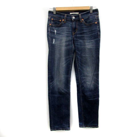 リーバイス Levi S Boyfriend デニムパンツ ジーンズ スキニーパンツ アンクル丈 ウォッシュ加工 ダメージ加工 24 ブルー 青 Ms31 レディース 171 ベクトルパーク