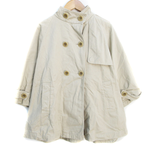 フリーズショップ Free S Shop スプリングコート ショート丈 ドルマンスリーブ スタンドカラー ダブルボタン S ベージュ Ff2 レディース 171 ベクトルパーク