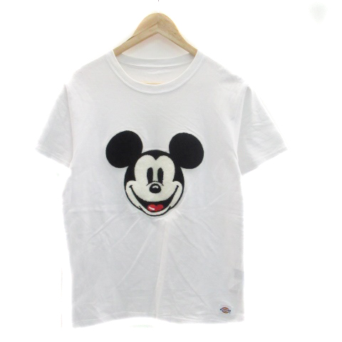 ディッキーズ Dickies ディズニー Tシャツ カットソー ラウンドネック 半袖 ミッキーマウス M 白 ホワイト Ho21 メンズ 171 ベクトルパーク