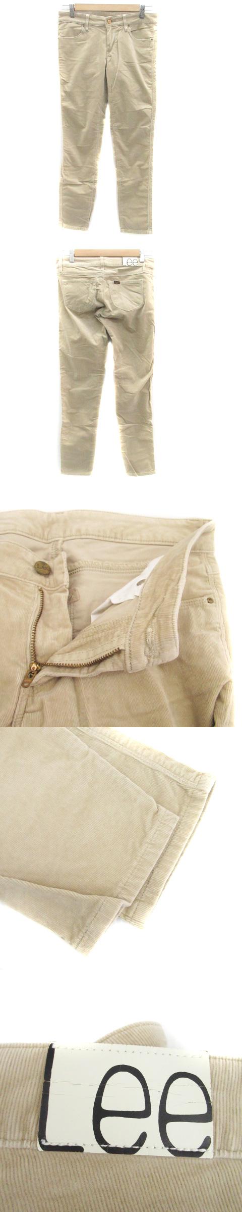 リー 色々な Lee コーデュロイパンツ テーパードパンツ アンクル丈 レディース ベージュ M Ho46