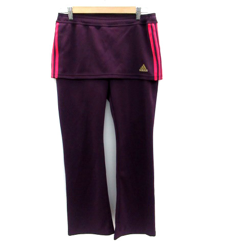 アディダス Adidas スポーツウエア ジャージ ロング丈 イージー スカート付き ライン M 紫 パープル Ho6 レディース 171 ベクトルパーク