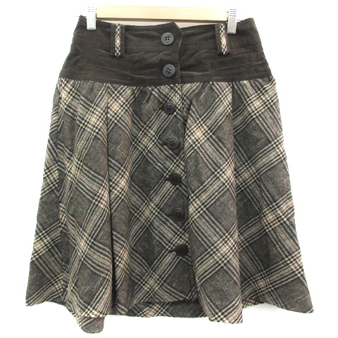 バーバリーブルーレーベル BURBERRY BLUE LABEL ボタンダウンスカート  